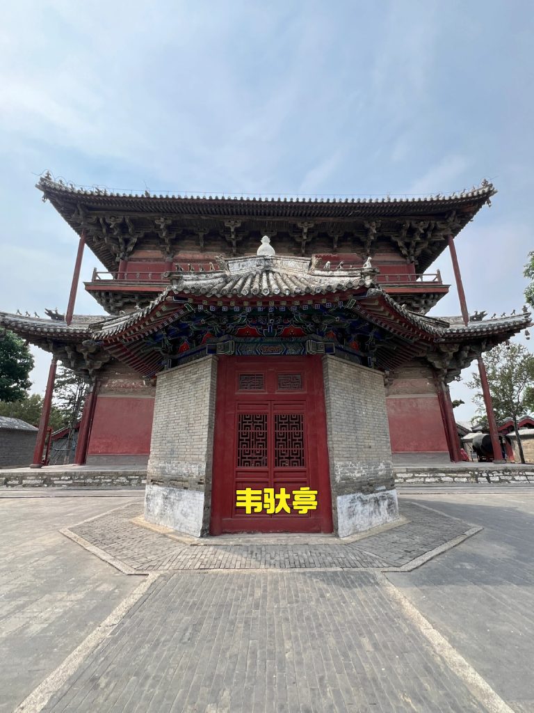 Traditional Weituo Pavilion with intricate designs