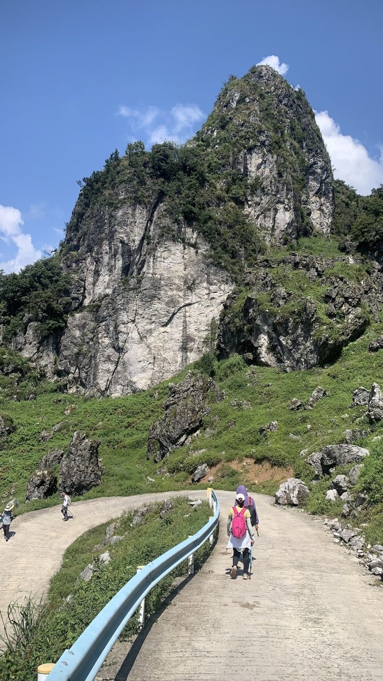 Hikers on mountain trail