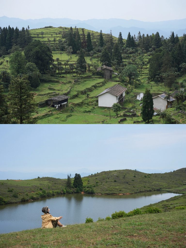Scenic mountain village