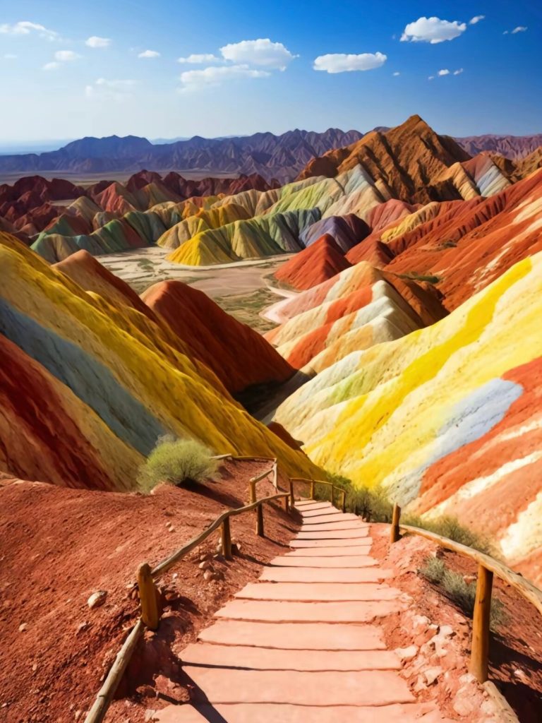Rainbow mountains of Zhangye Danxia
