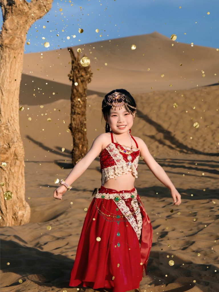 Traditional costume in desert