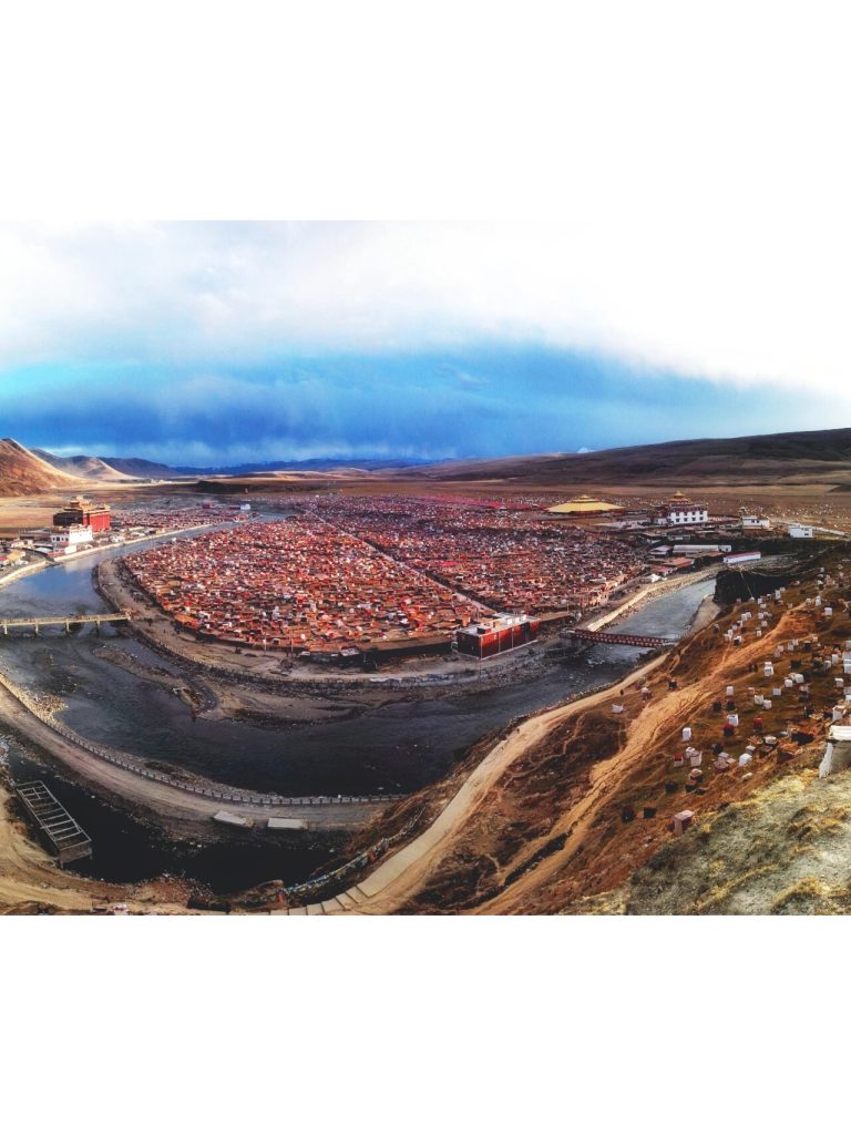 Valley settlement in Qinghai