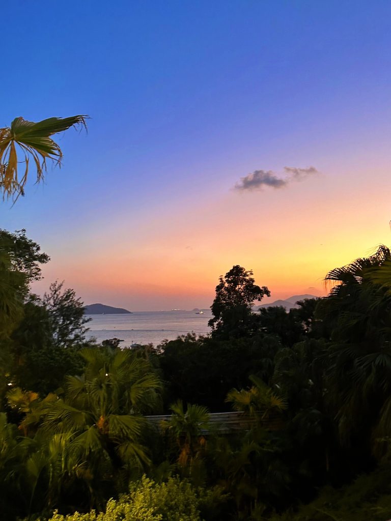 Digital nomad sunset in Hong Kong