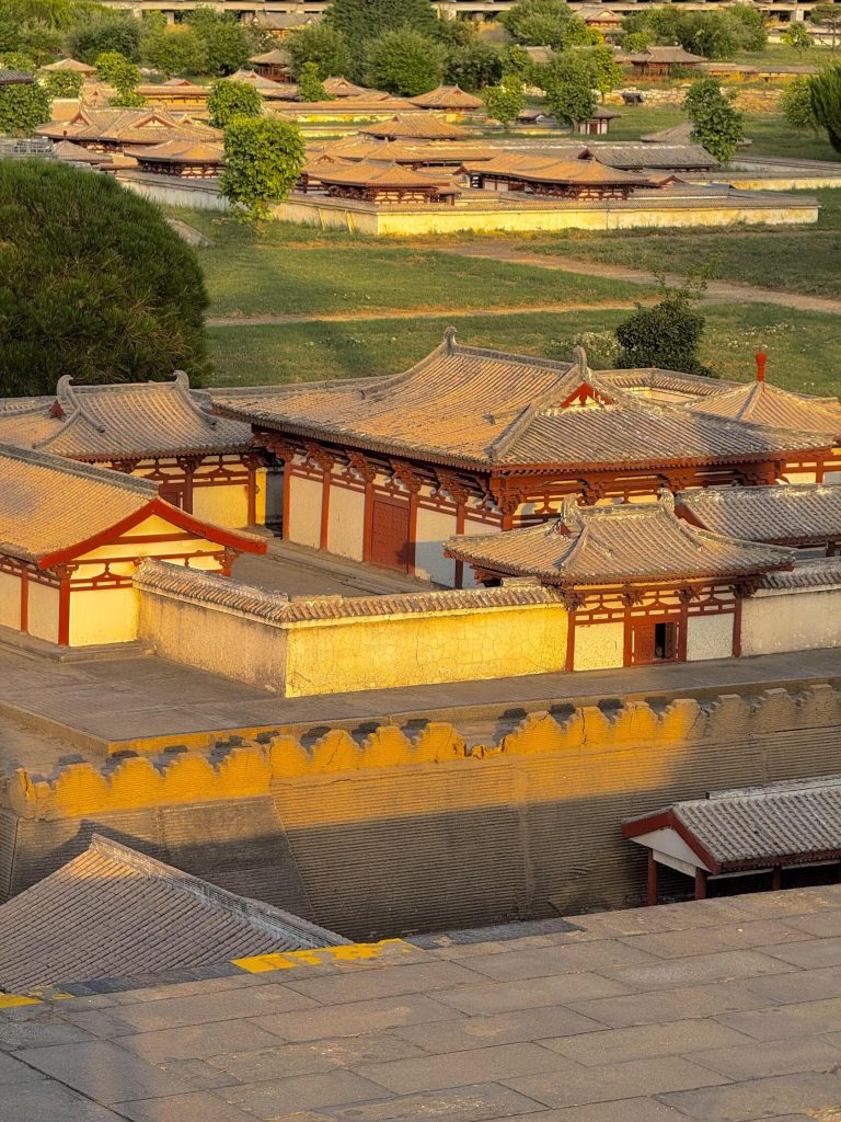 Ancient Chinese architecture with yellow walls, a glimpse into the past of this Northwest China Odyssey.