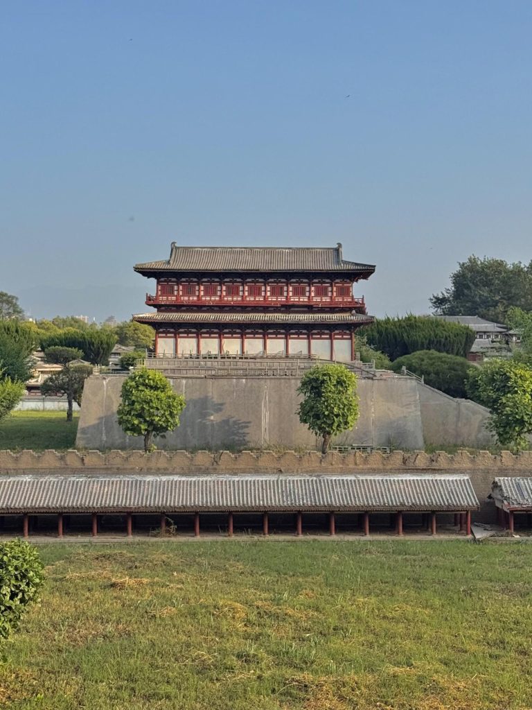 Traditional Chinese pavilion standing tall, reflecting the rich history of Gansu historical sites.